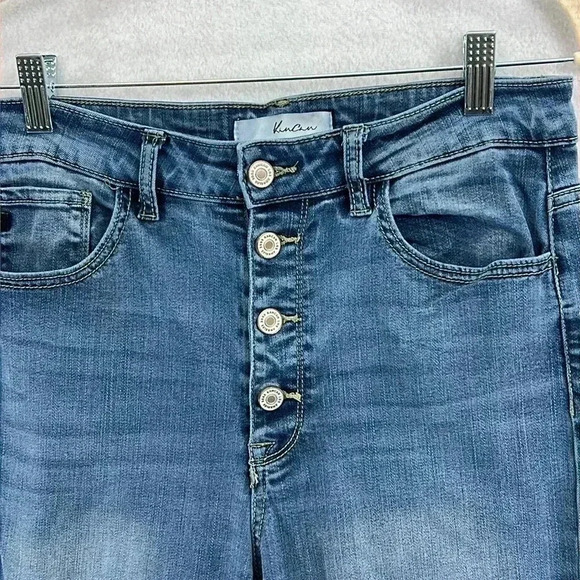 Kancan Ollie Jeans Sz 9/28 High Rise Ankle Skinny Buttonfly Raw Edge Hem KC8568D - Picture 4 of 14